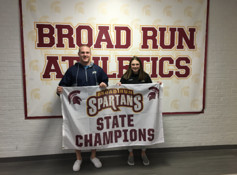 2019 Broad Run state champs John Birchmeier and Kayla Graham