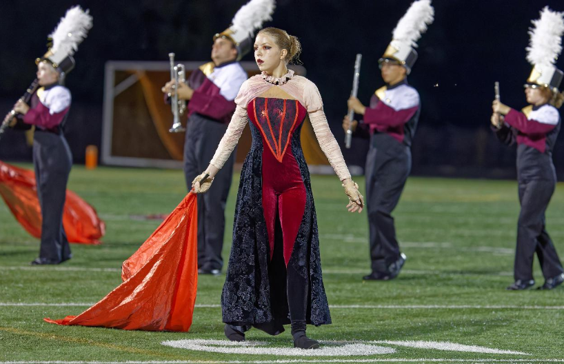 Hazel Hargrave performs during the fall halftime show.